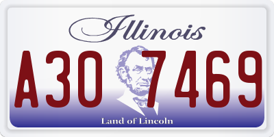 IL license plate A307469