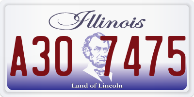 IL license plate A307475