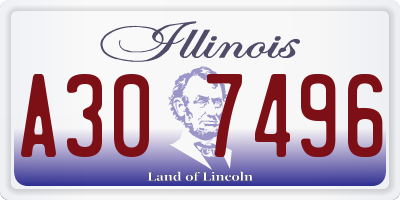 IL license plate A307496