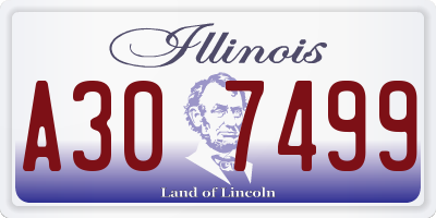 IL license plate A307499