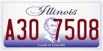IL license plate A307508