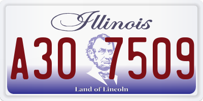 IL license plate A307509
