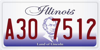 IL license plate A307512