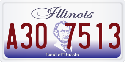 IL license plate A307513
