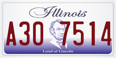 IL license plate A307514