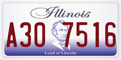 IL license plate A307516