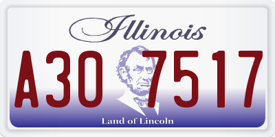 IL license plate A307517