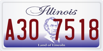 IL license plate A307518