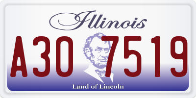 IL license plate A307519