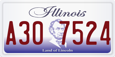 IL license plate A307524