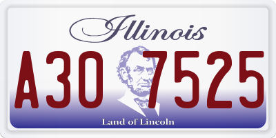 IL license plate A307525