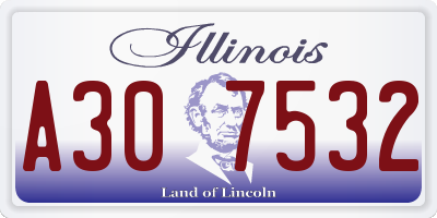 IL license plate A307532