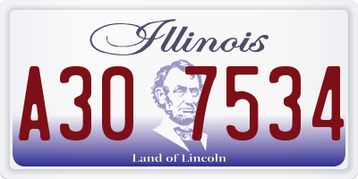 IL license plate A307534