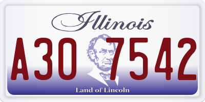 IL license plate A307542