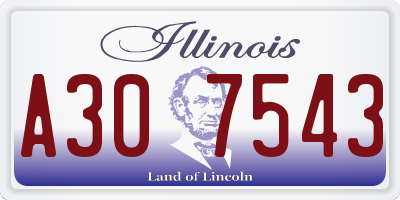 IL license plate A307543