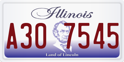 IL license plate A307545