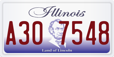 IL license plate A307548