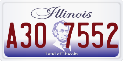 IL license plate A307552