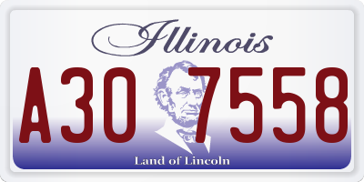IL license plate A307558