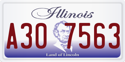 IL license plate A307563