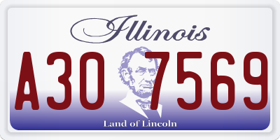 IL license plate A307569