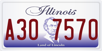 IL license plate A307570