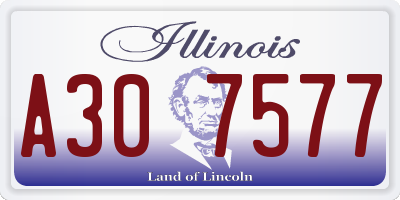 IL license plate A307577