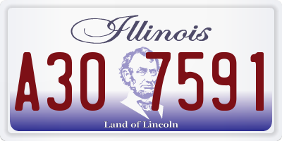 IL license plate A307591