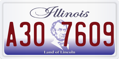 IL license plate A307609
