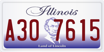 IL license plate A307615