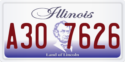 IL license plate A307626