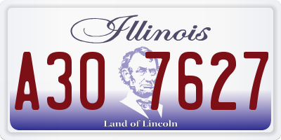 IL license plate A307627