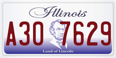 IL license plate A307629