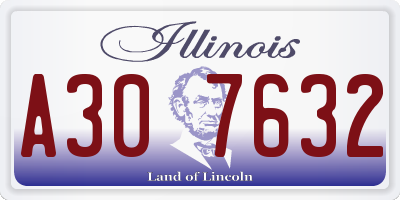 IL license plate A307632