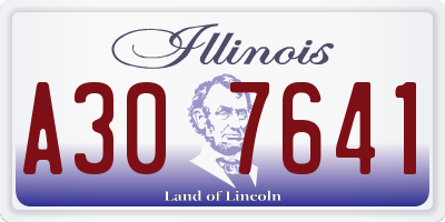IL license plate A307641