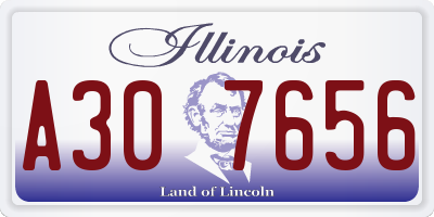 IL license plate A307656