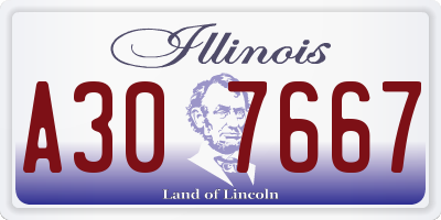 IL license plate A307667