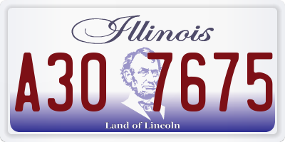 IL license plate A307675