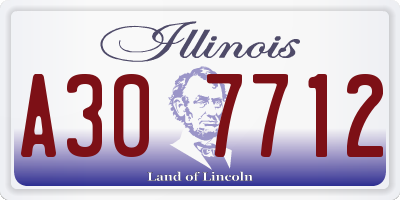 IL license plate A307712