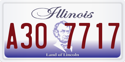 IL license plate A307717