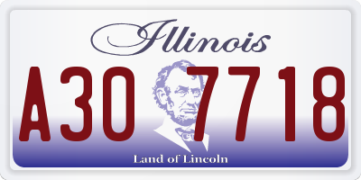IL license plate A307718
