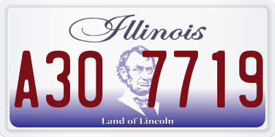 IL license plate A307719
