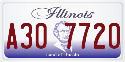 IL license plate A307720