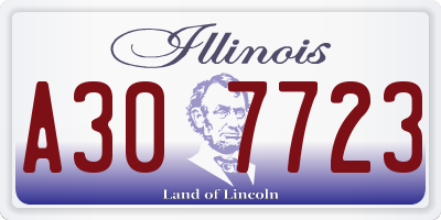 IL license plate A307723