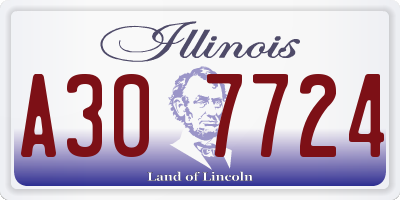 IL license plate A307724