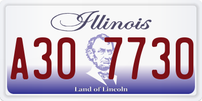 IL license plate A307730