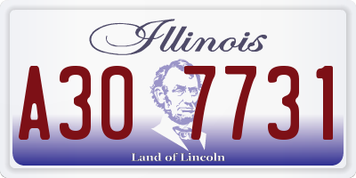 IL license plate A307731