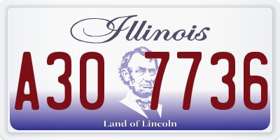 IL license plate A307736