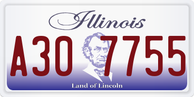 IL license plate A307755