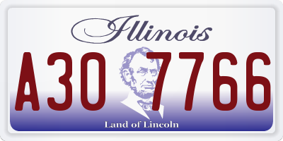 IL license plate A307766